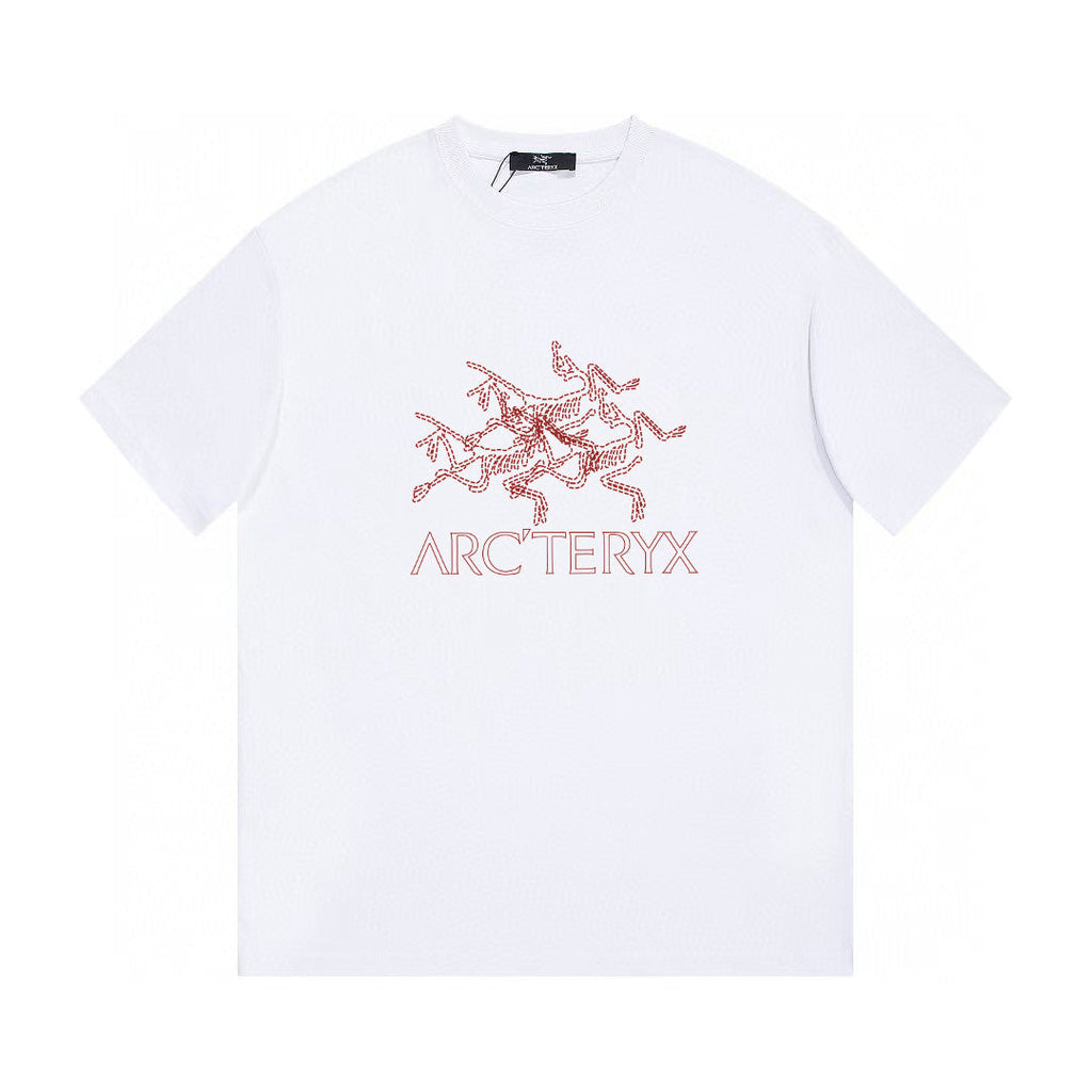 Arc'teryx Multi‑Overlay Bird Skeleton Rhinestone‑Style Graphic Short‑Sleeve T‑Shirt Unisex