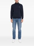 Lacoste quarter-zip logo-patch sweater