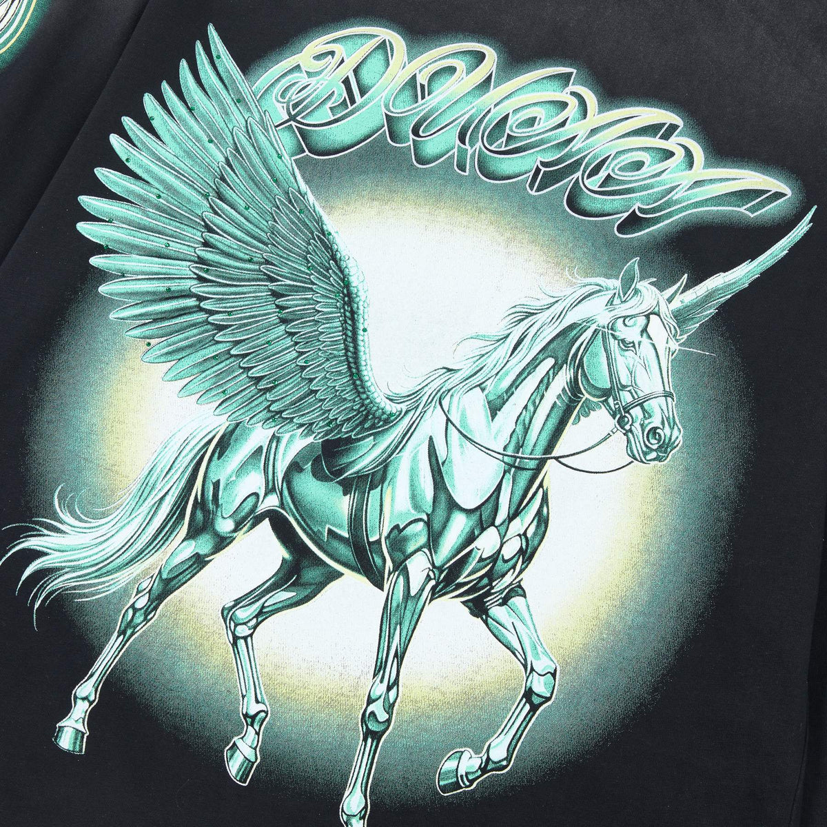 DUAA Pegasus Rhinestone Long-Sleeve T-Shirt