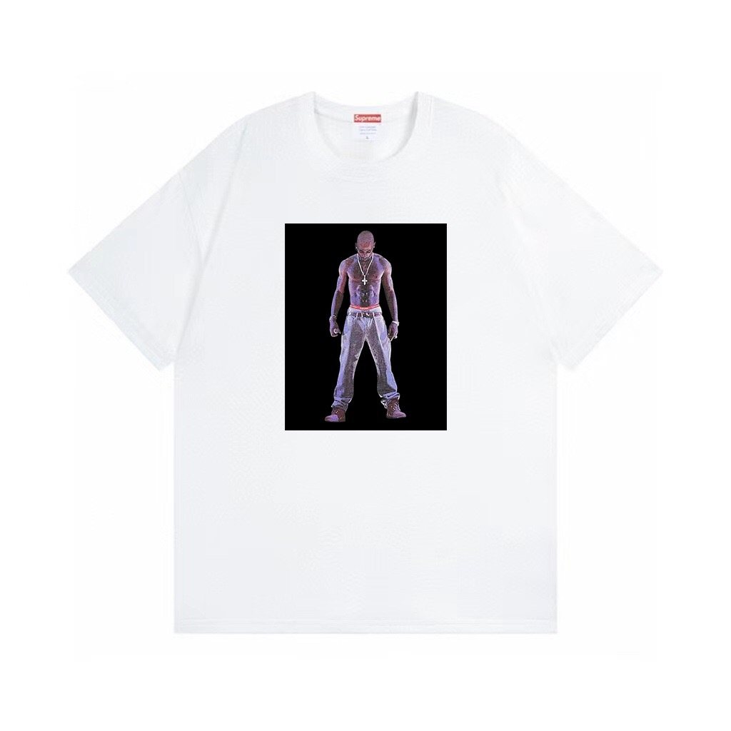 Supreme Tupac Hologram Graphic Short-Sleeve T-Shirt