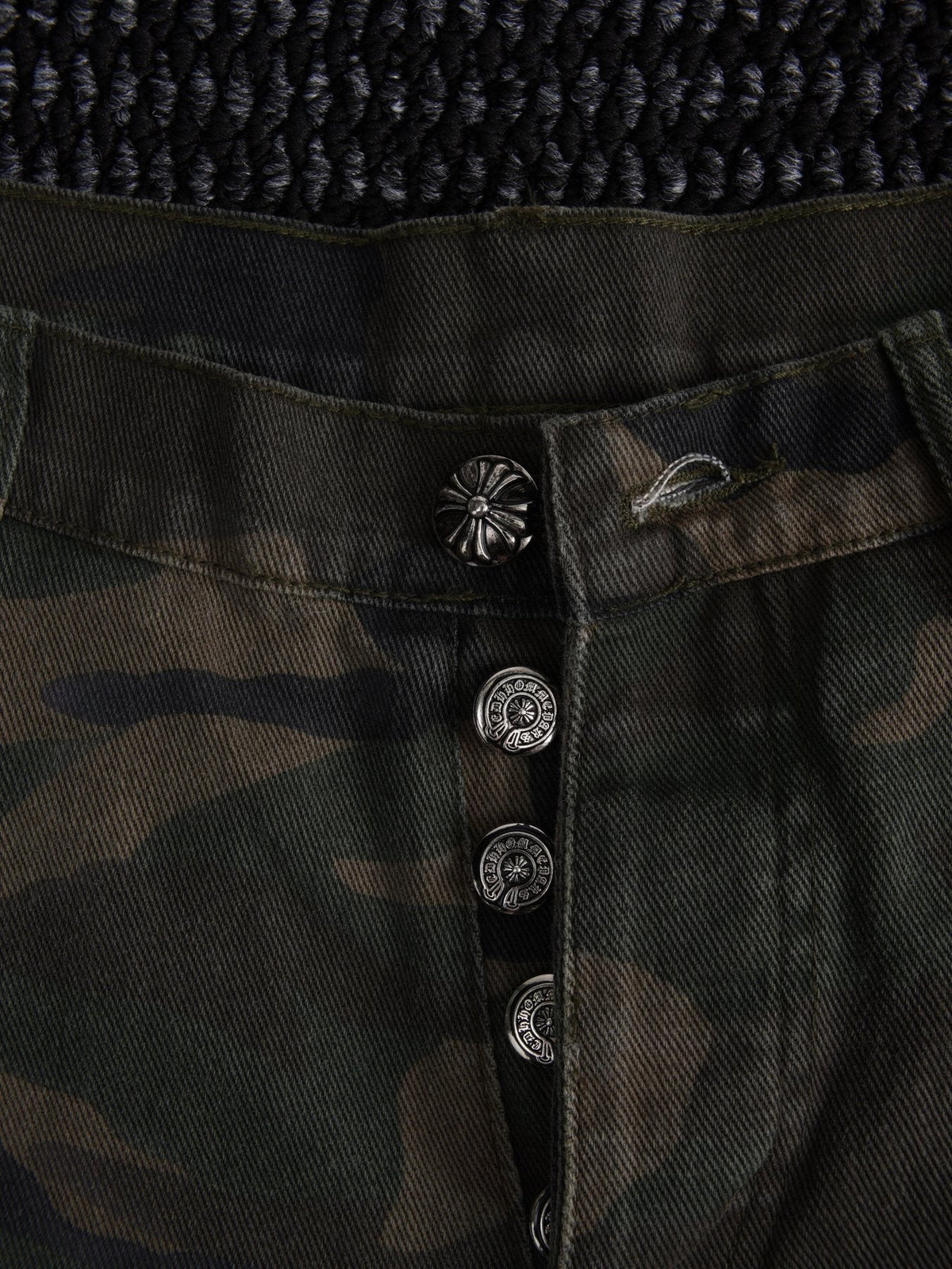 Chrome Hearts Camo Cross Patch Cargo Shorts