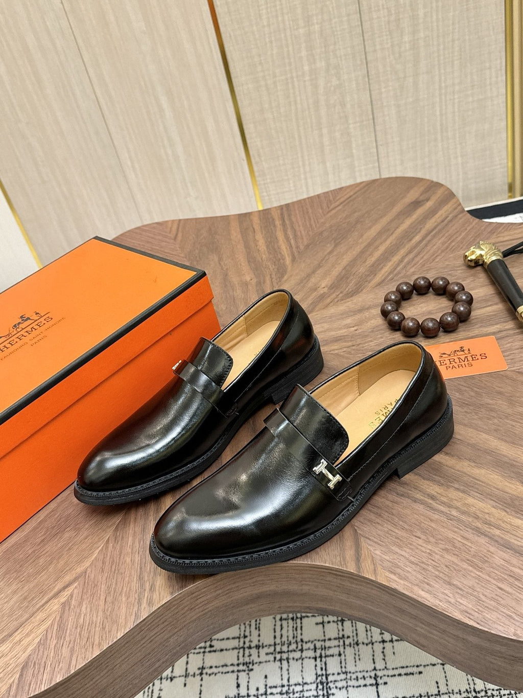 Hermès Metal H-Hardware Loafers